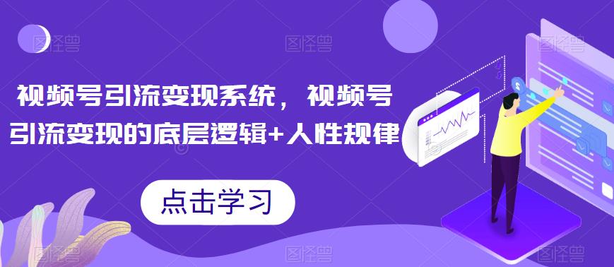 视频号引流变现系统，视频号引流变现的底层逻辑+人性规律_在线视频课程下载-51分享网