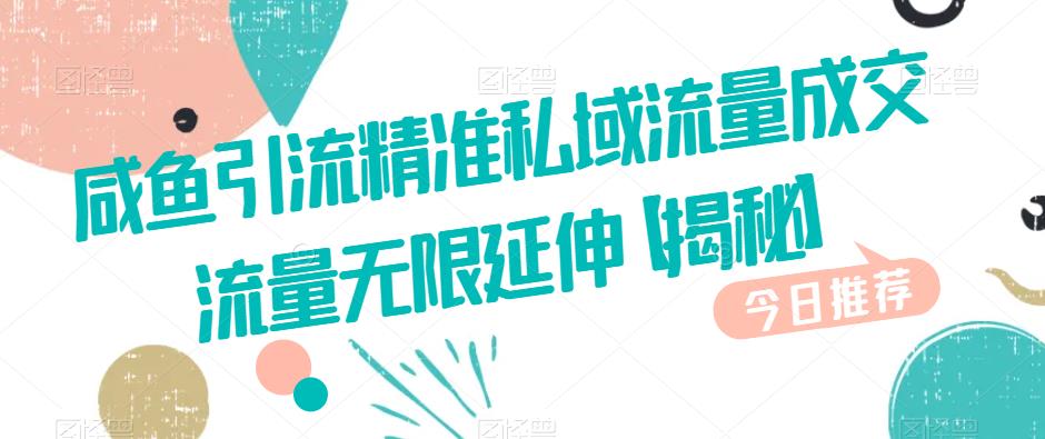 咸鱼引流精准私域流量成交流量无限延伸_在线视频课程下载-51分享网