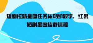 短剧拉新星图任务从0到1教学,红果短剧星图挂载流程_在线视频课程下载-51分享网
