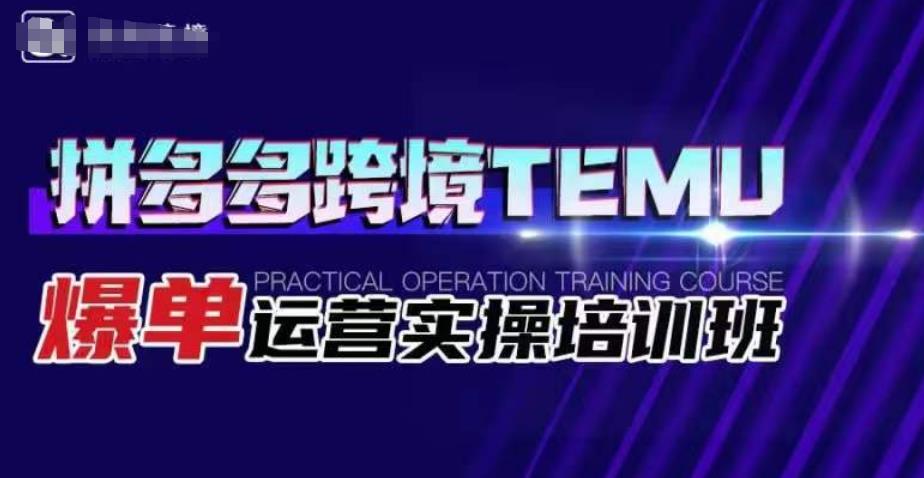 拼多多跨境TEMU爆单运营实操培训班，海外拼多多的选品、运营、爆单_在线视频课程下载-51分享网