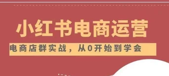 小红书店铺运营从小白到大神2.0教程_在线视频课程下载-51分享网