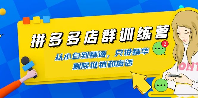 拼多多店群训练营 课程从基础到运营_在线视频课程下载-51分享网