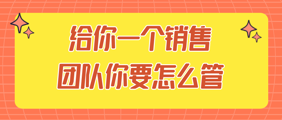 给你一个销售团队你要怎么管_在线视频课程下载-51分享网