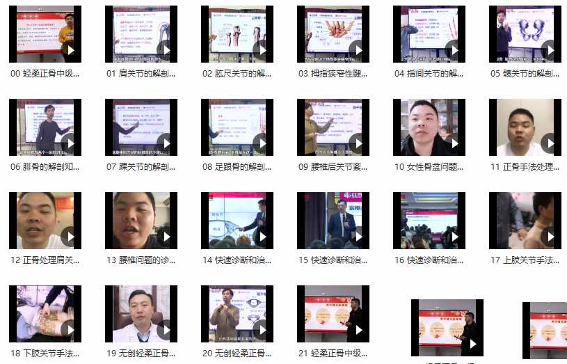 东方轻柔整骨正骨手法中级实操班月林无创讲座视频_在线视频课程下载-51分享网