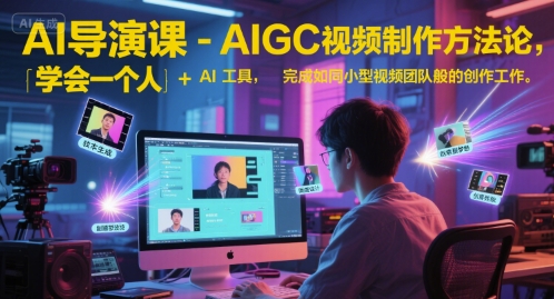AI导演课：用AIGC工具破解视频制作密码，一个人也能实现导演梦的全流程方法论_在线视频课程下载-51分享网