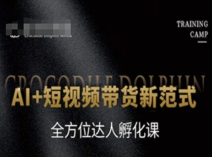 AI+短视频带货新范式，全方位达人孵化课_在线视频课程下载-51分享网