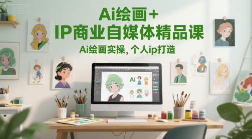 Ai绘画+IP商业自媒体精品课，Ai绘画实操个人ip打造_在线视频课程下载-51分享网