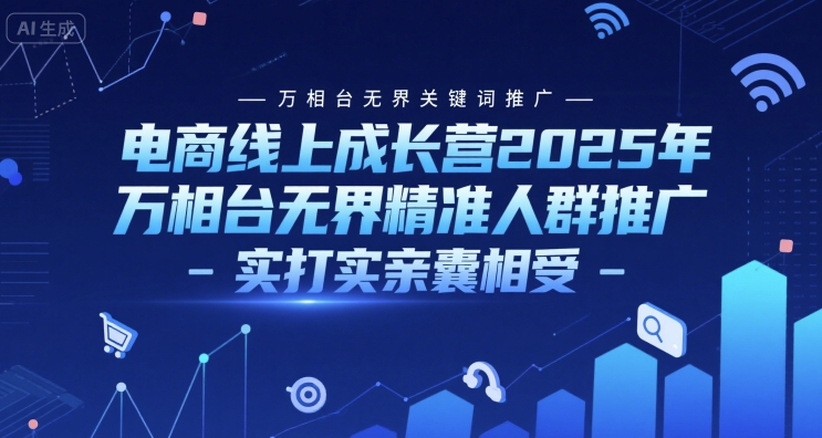 2025电商破局密码：万相台无界精准推广，从0起步月入十万不是梦_在线视频课程下载-51分享网
