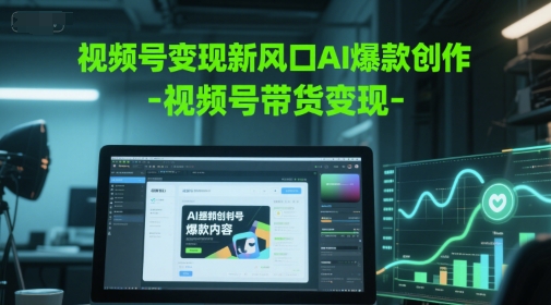 AI爆单密码！视频号带货用这招3天起号变现，AI创作新风口让爆款视频自动赚钱_在线视频课程下载-51分享网