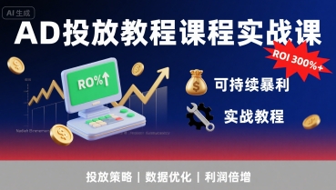 李亚老师·AD投放教程课程实战课，实现广告ROI300%+可持续暴利_在线视频课程下载-51分享网