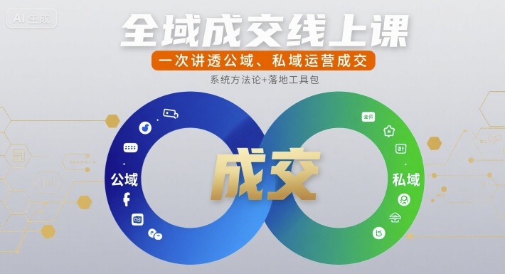 玲玉老师全域成交线上课，一次讲透公域、私域运营成交_在线视频课程下载-51分享网