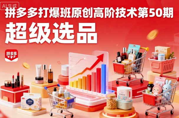 叮当会拼多多打爆班原创高阶技术第50期，超级选品_在线视频课程下载-51分享网