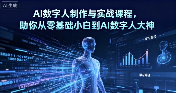 AI数字人制作与实战课程，助你从零基础小白到AI数字人大神_在线视频课程下载-51分享网