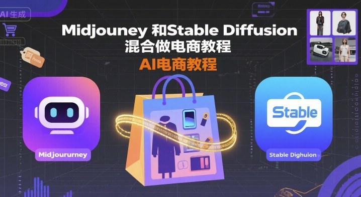 Midjourney和Stable Diffusion混合做电商教程-ai电商教程_在线视频课程下载-51分享网