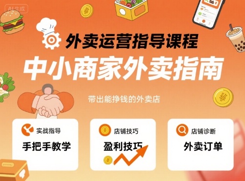 六六外卖运营指导课程，中小商家外卖指南，手把手带出能挣钱的外卖店_在线视频课程下载-51分享网