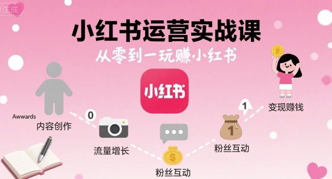 小红书运营实战课，从零到一玩賺小红书_在线视频课程下载-51分享网