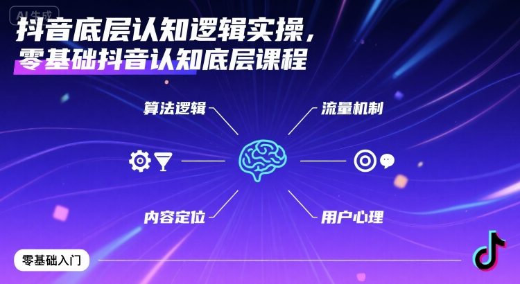 抖音底层认知逻辑实操，零基础抖音认知底层课程_在线视频课程下载-51分享网
