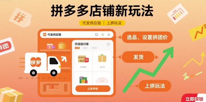 拼多多店铺新玩法，代发供应链上拼玩法_在线视频课程下载-51分享网