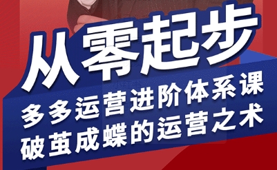海神·拼多多运营进阶系统课，从零起步，多多运营进阶体系课，破茧成蝶的运营之术_在线视频课程下载-51分享网
