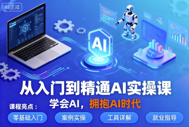 小错老师从入门到精通AI实操课，学会AI，拥抱AI时代_在线视频课程下载-51分享网