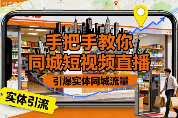 手把手教你同城短视频直播，引爆实体同城流量_在线视频课程下载-51分享网