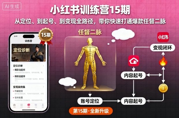 花生的书桌-小红书训练营15期，从定位、到起号、到变现全路径，带你快速打通爆款任督二脉_在线视频课程下载-51分享网